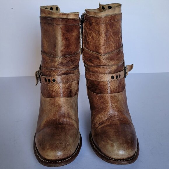 Bed Stu Cobbler Series Bench Leather Distressed Ankle Boots. Size 10 - Picture 2 of 12